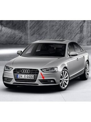 Audi A4 2013-2015 Ön Tampon Sol Sis Farı Çerçeve Siyah 8K0807681K