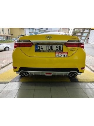 Toyota Corolla Uyumlu Difüzör Arka Tampon Eki Gri 2013