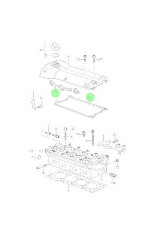 IMG-520296889700827285.jpg Seat Cordoba 00-02 1.4 Afh Külbütör Üst Kapak Contası 036103483g - Görsel 1