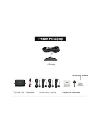 Aem Araç Geri Park Sensörü Led Ekran Ve Ses İkazlı Beyaz 18mm Aem Aem11 1022