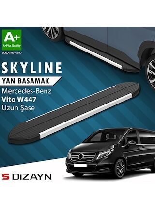 Mercedes Vito W447 Uzun Şase Skyline Aluminyum Yan Basamak 253 Cm 2014 Üzeri A+ Kalite