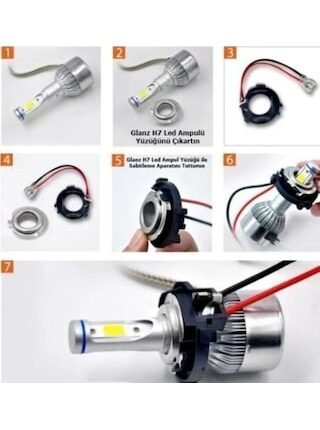 H7 FORD FOCUS HIGHBEAM(L12 Led xenon montaj aparatı adaptörü