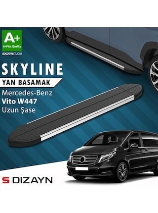Mercedes Vito W447 Uzun Şase Skyline Krom Yan Basamak 253 Cm 2014 Üzeri A+ Kalite