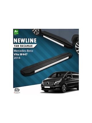 S-dizayn Mercedes Vito W447 Kısa Şase Newline Aluminyum Yan Basam
