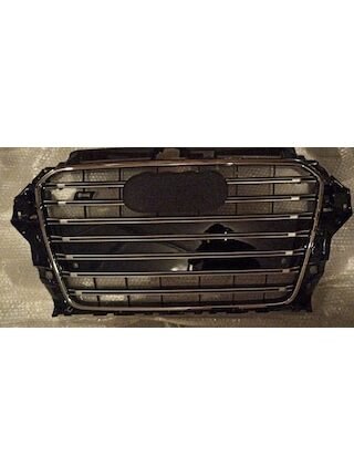 Autogp Audi A3 S3 Ön Panjur Izgara 2013 / 2016 8v Siyah Krom Çizgi