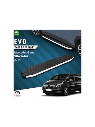 S-dizayn  Vito W447 Kısa Şase Evo Aluminyum Yan Basamak 233 Cm 2014 Üzeri A+ Kalite