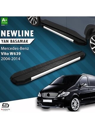 S-dizayn Mercedes Vito W639 Uzun Şase Newline Krom Yan Basamak 253 Cm 2004-2014 A+ Kalite
