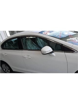 Honda Civic Fb7 için Dur Cam Çerçevesi Kenar Çıtası Krom Tam