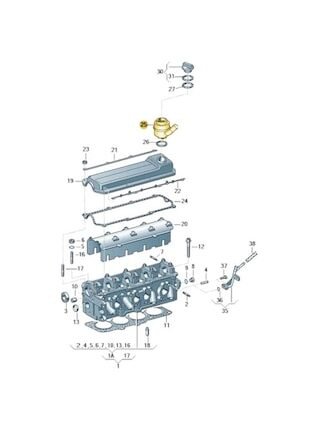 Vw Bora 1999-2005 1.6 Akl Aeh Motor Yağ Kapak Adaptörü 06a103467e