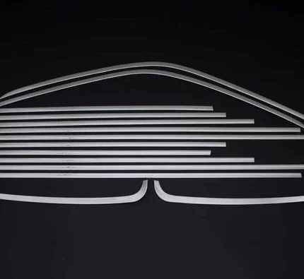 OMSA VW T6 Multivan Krom Cam Çerçevesi 14 Parça Tek Sürgülü Uzun Şase 2015 ve Sonrası