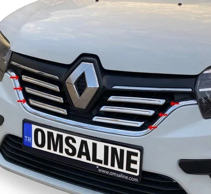 OMSA Renault Symbol 3 Krom Ön Panjur 6 Parça 2017 ve Sonrası