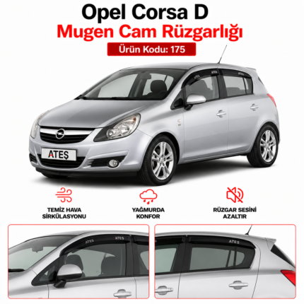 OPEL CORSA D MUGEN CAM RÜZGARLIĞI