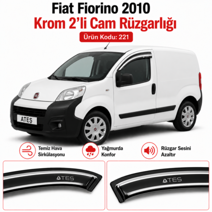 FİAT FİORİNO 2010 KROM 2Lİ CAM RÜZGARLIĞI