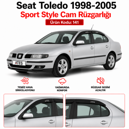 SEAT TOLEDO 1998 - 2005 SPORT STYLE CAM RÜZGARLIĞI