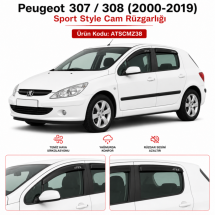PEUGEOT 307 308 SPOR CAM RÜZGARLIĞI