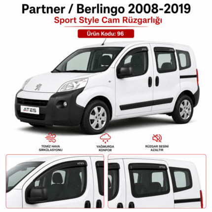 PEUGEOT PARTNER CAM RÜZGARLIĞI