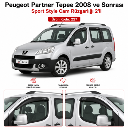 PEUGEOT PARTNER TEPEE CAM RÜZGARLIĞI