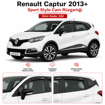 RENAULT CAPTUR 2013 SPOR CAM RÜZGARLIĞI