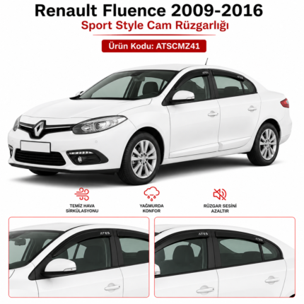 RENAULT FLUENCE SPORT STYLE CAM RÜZGARLIĞI