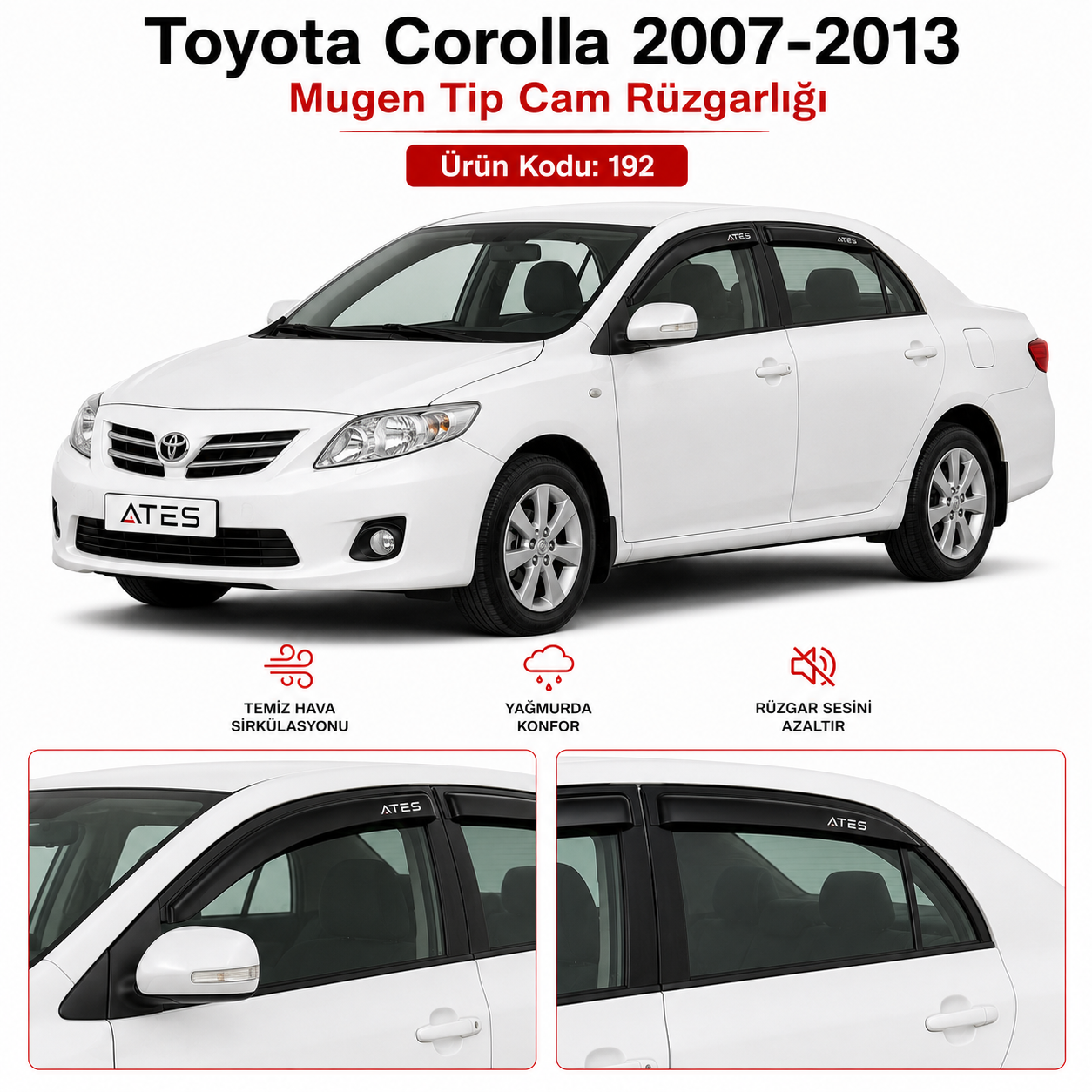 TOYOTA COROLLA MUGEN TİP CAM RÜZGARLIĞI - Görsel 1